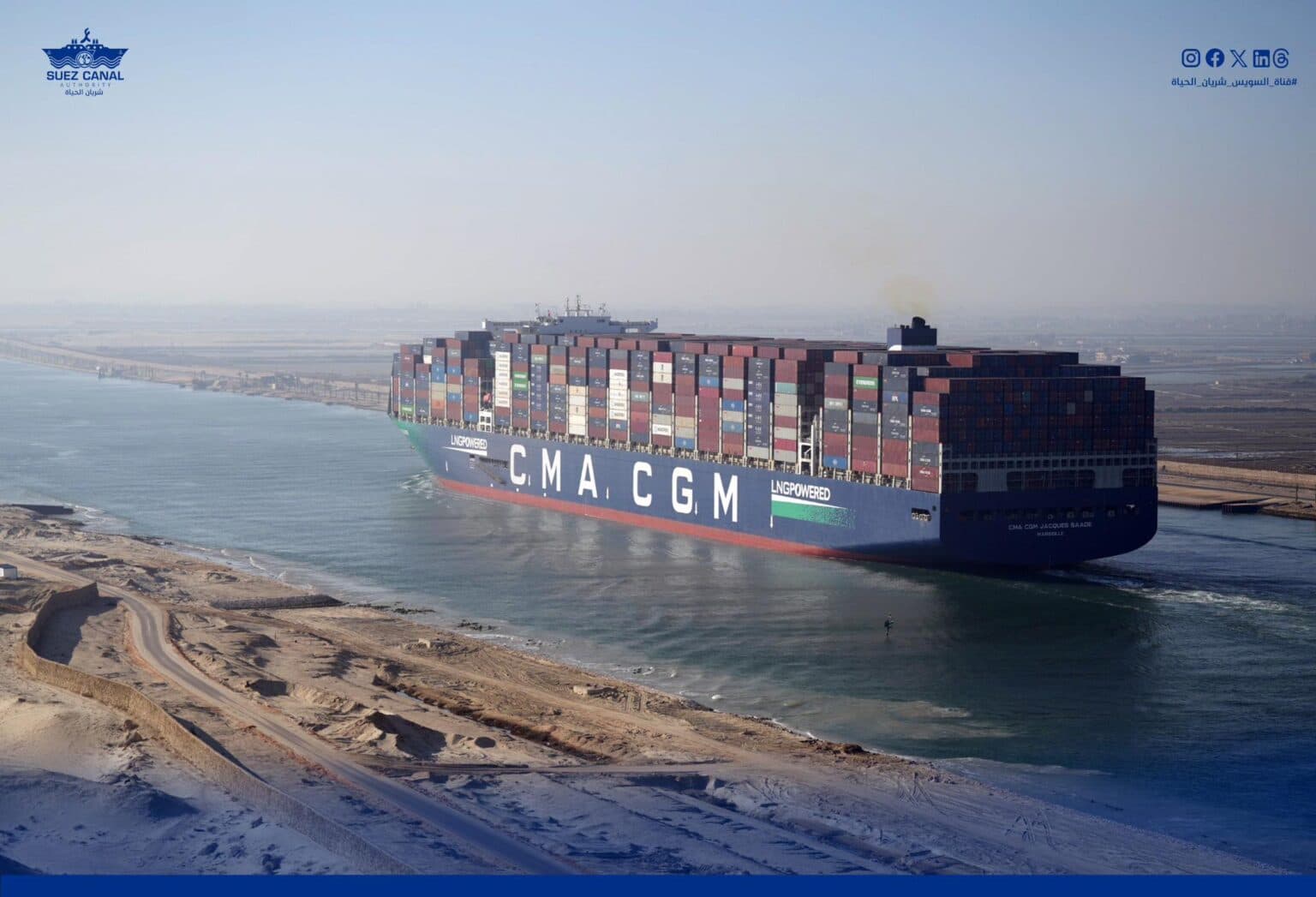 Suez Canal maritime traffic in 2026