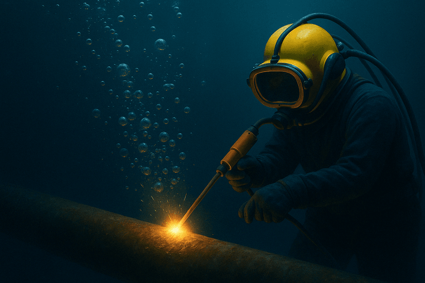 Professional underwater welding services by Almancy Commercial Diving